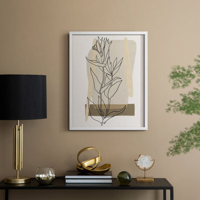 «Modern Botanical II», reproduction encadrée - bois massif