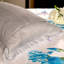 Housse de couette réversible en microfibre blanche / bleue 3 pièces-88486632
