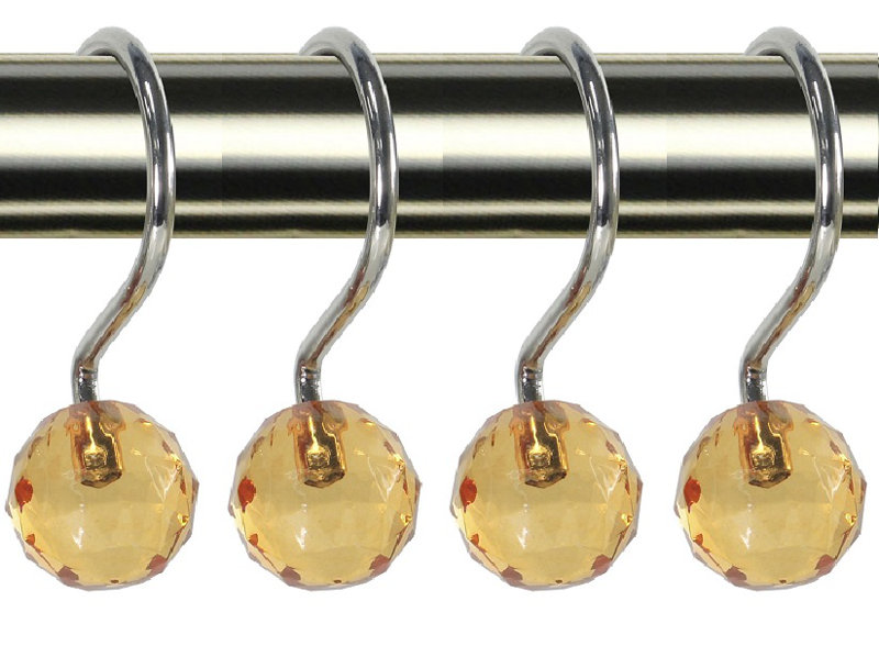 Crochets de rideau de douche cristal ball, Orange