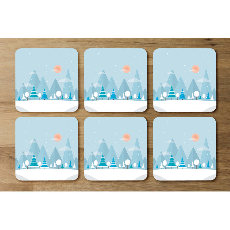 Square 6 Piece Coaster Set