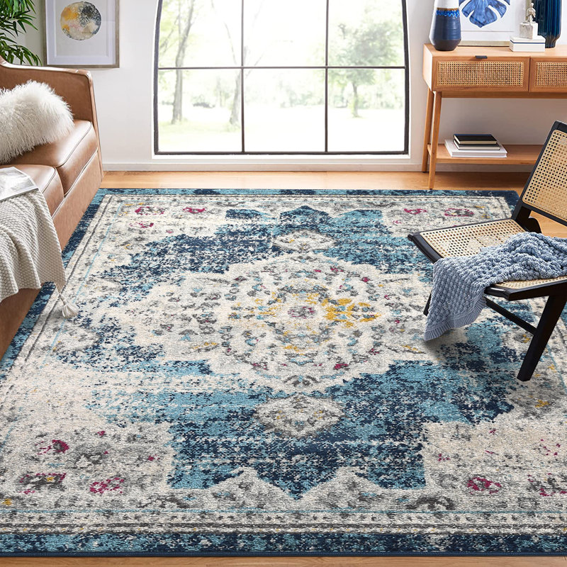Tapis rétro Boho, Rectangle 5'3" x 7'3"