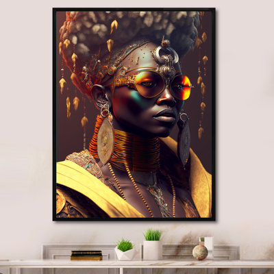 Femme afro-américaine lunettes de soleil Funky Traditiona