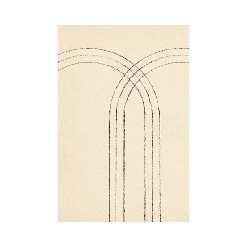 Minimalist Neutral Line Art I 1 Piece Painting on Canvas, 66.04cm H x 45.72cm W x 1.91cm D, Wrapped Canvas