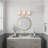 Hommy 23 In. 3 Light Gold Vanity With White Ribbed Glass Shade