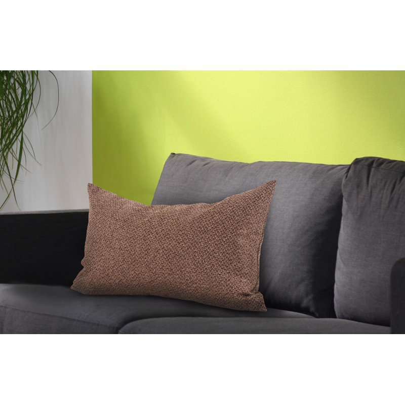 Oreiller 14 x 22 Panama - Insert, Polyester, Chocolat