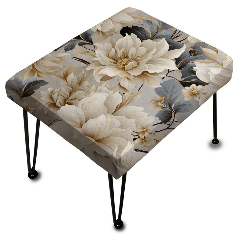 Urban Victorian Splendor Victorian Pattern VIII - Floral Rectangle Ottoman