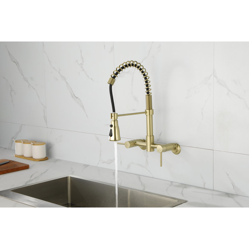 3 Functions Wall Mounted Bridge Kitchen Faucet