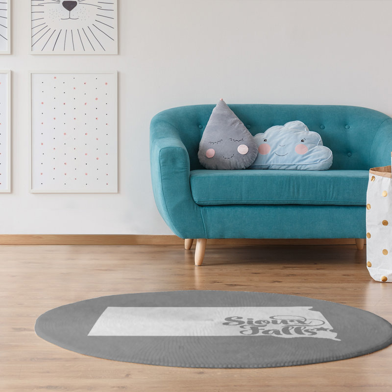 Chenille Indoor Rug, Round 5'