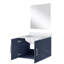 Meuble-lavabo simple 24 po X 22 - Comptoir en quartz blanc, 18 miroirs, fermeture en douceur, dommages avec comptoir et miroir spacieux, style moderne-385451541