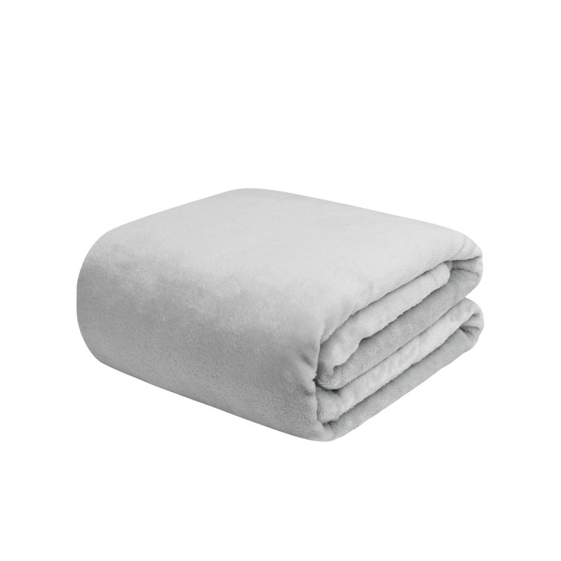 Jeté en molleton ultra doux, Gris