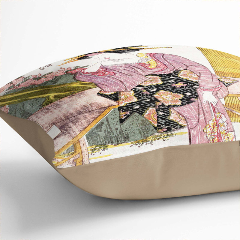 Square Throw Cushion, 40cm H x 40cm W x 15cm D, Stone