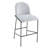 Galen Indoor Metal Upholstered Barstool, Antique Bronze Finish Frame With Gray Fabric, Set Of 2-704779863