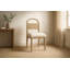 Chaise à dossier arqué en bois - Caramel / Sable blanc (ensemble de 2)-1283971374