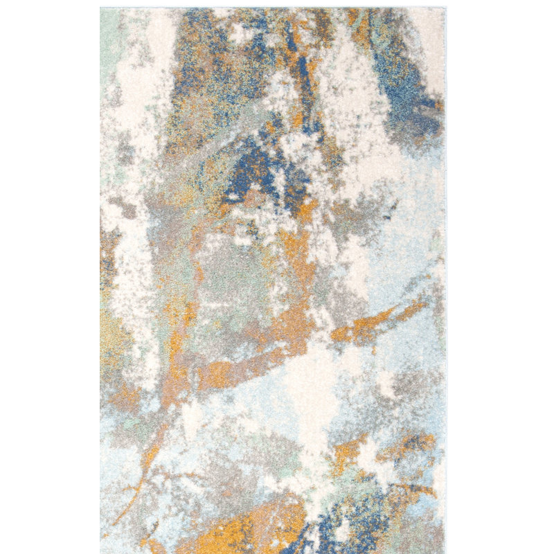 Kenna Performance Abstract Rug, Rectangle 4' x 6'