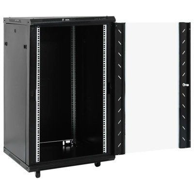 Armoire Vidaxl 18U avec pieds pivotants 19 po IP20 23,6 po x 23,6 po x 39,4 po