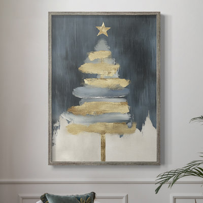 «Christmas Holiday Art CXCIV», reproduction d'art encadrée - bois massif