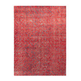 Distressed Homage Hand Knotted Wool Geometric Area Rug