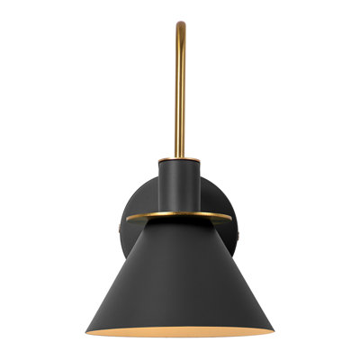 Jacoline 1-Light Dimmable Iron Armed Sconce