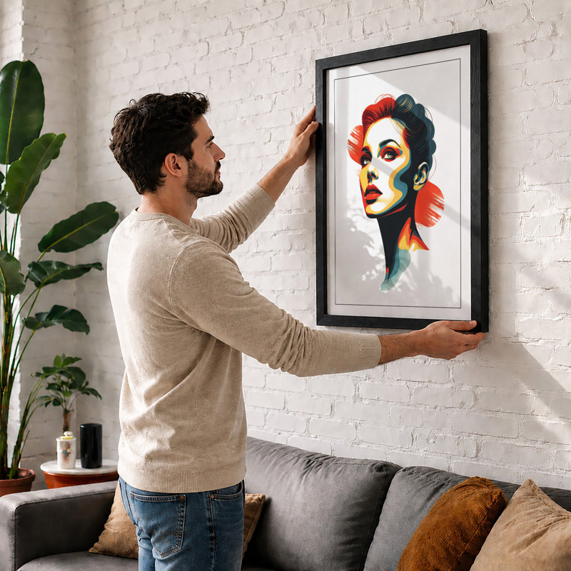Profile In Motion Modern - Print, Black, A3 - 42.0 x 29.7 cm