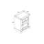 Solid Wood 3 Piece White Bedroom Set