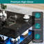 Table basse moderne ultrabrillante avec 2 tiroirs coulissants, lumières DEL de 16 couleurs, charge sans fil et haut-parleur intégré, grande table basse DEL brillante de 47 pouces-716117829