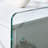 Bedside table with drawers: mdf top, transparent glass sides, simple elegant design, versatile storage solutions (109 characters)