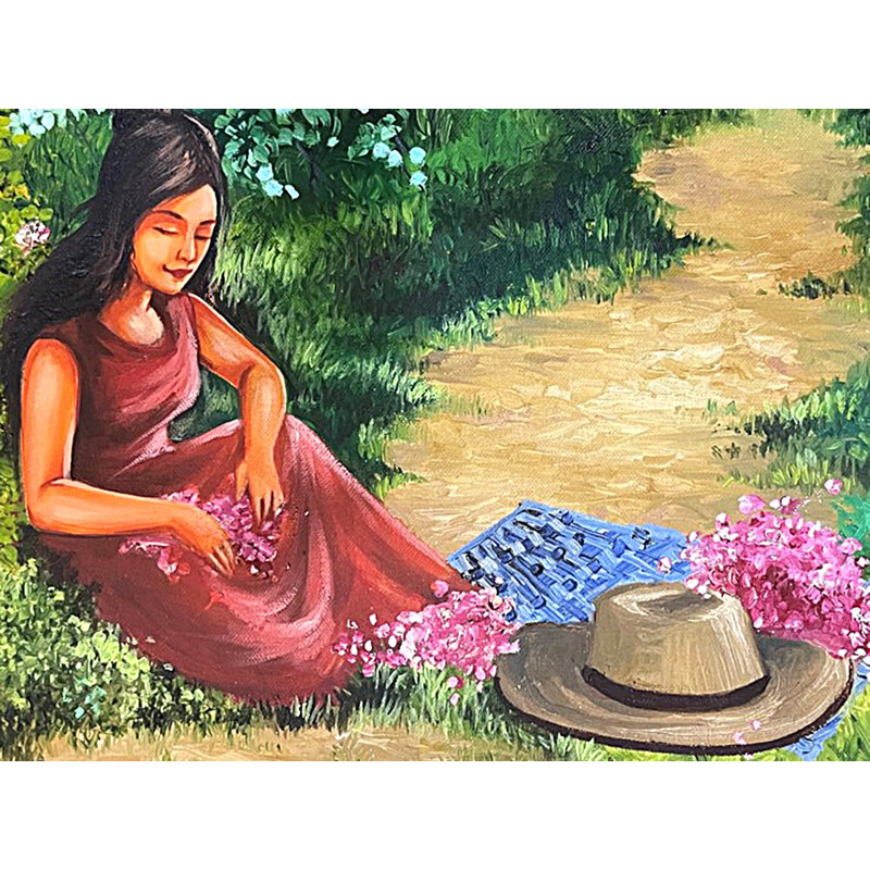Naturel | Avec cadre | Peinture par Gurpreet Kaur | Pour mur