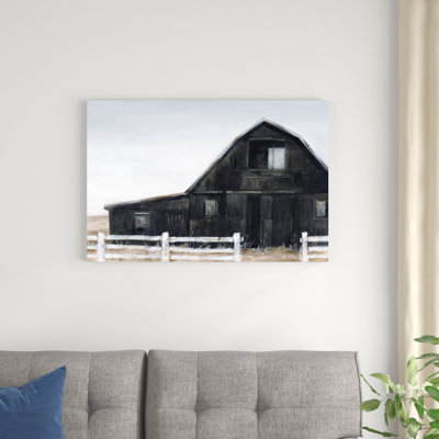 «Black Barn II» par Ethan Harper - reproduction d'art sur toile tendue