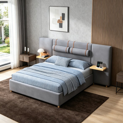Queen Upholstered Platform Bed