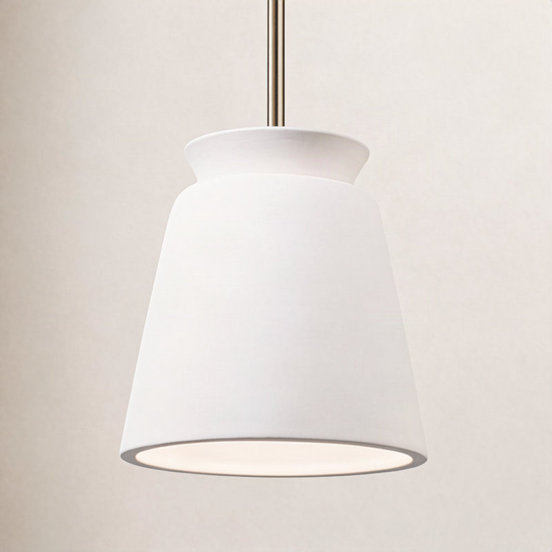 Logan 1 - Light Single Cone Pendant, Dark Bronze, Adobe, LED (Integrated)
