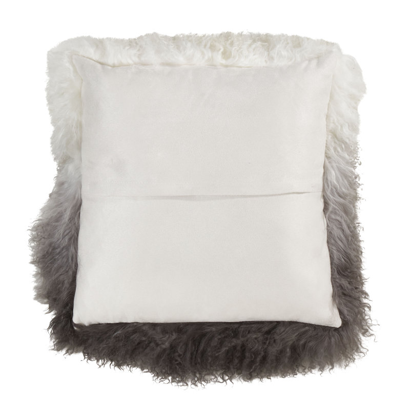 Coussin Mongolian, 20 po x 20 po, Ardoise