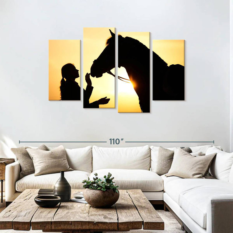Brampt Horse And Girl, 48" H x 75" W