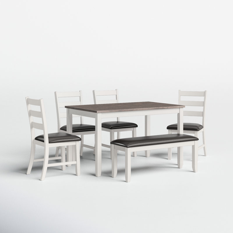Beaubien 6 - Person Dining Height Solid Wood Dining Set