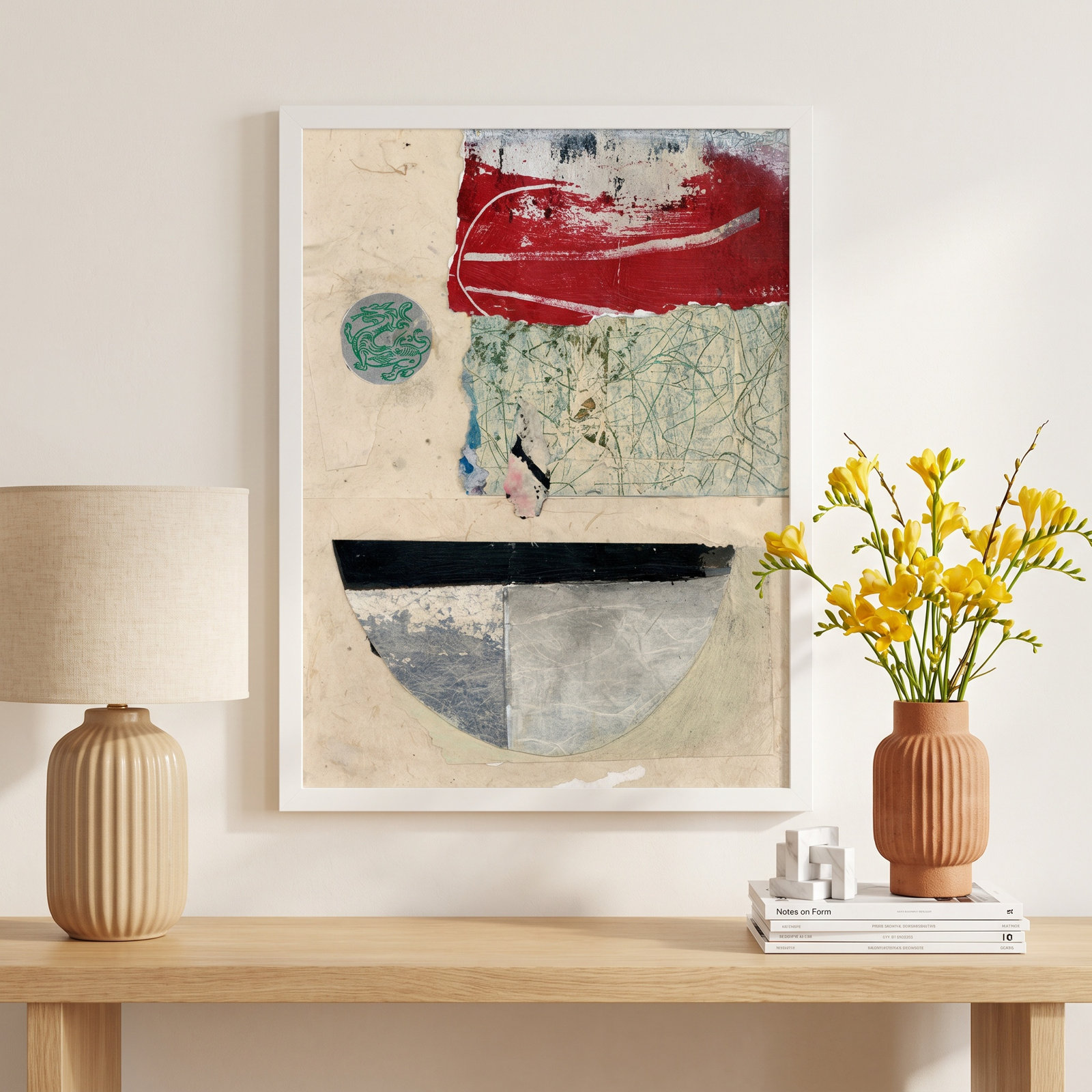 Fresno "Natural Elements No. 2" Print, 21" H x 16" W, White