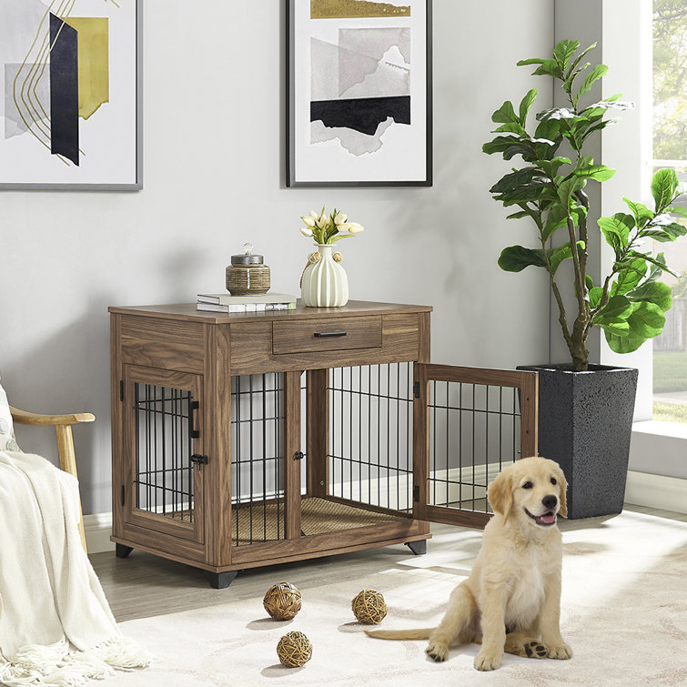 Tucker Murphy Pet Adrihana Pet Crate Size: 34.46 H x 42.52 W x 29.92 D DAD221B022614557ADF472F5958CE9E2