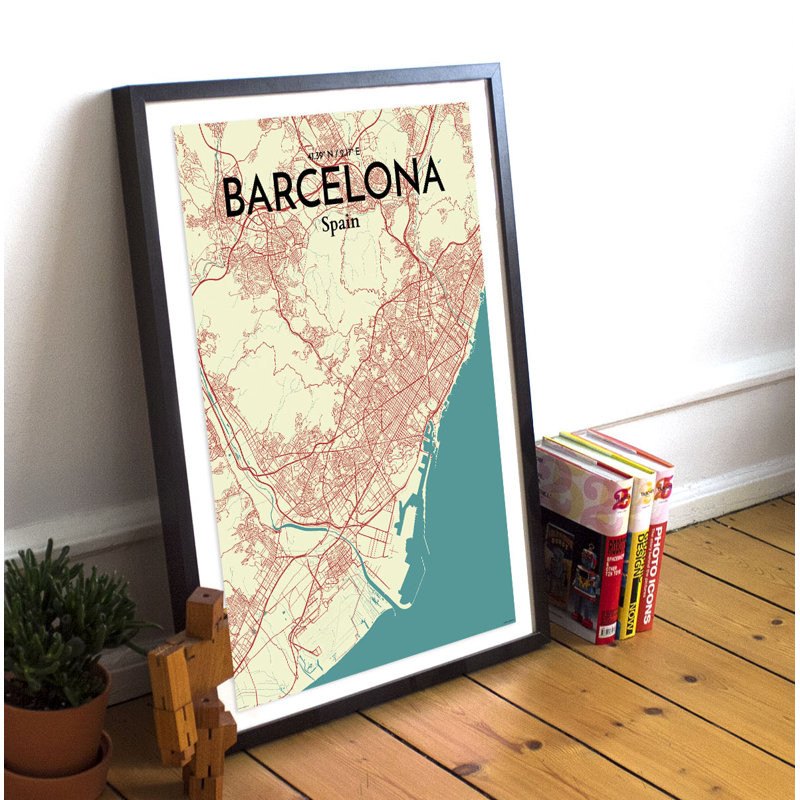Barcelona - No Frame Print, 43.2 cm H x 27.9 cm W x 0.13 cm D