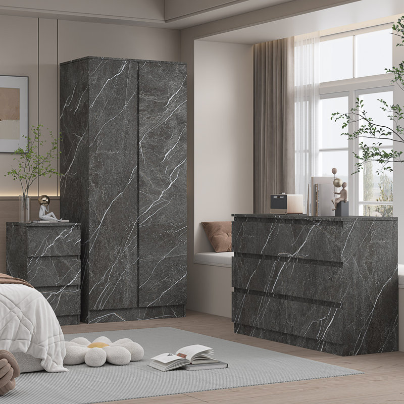 Deraz Piece Bedroom Set, Grey