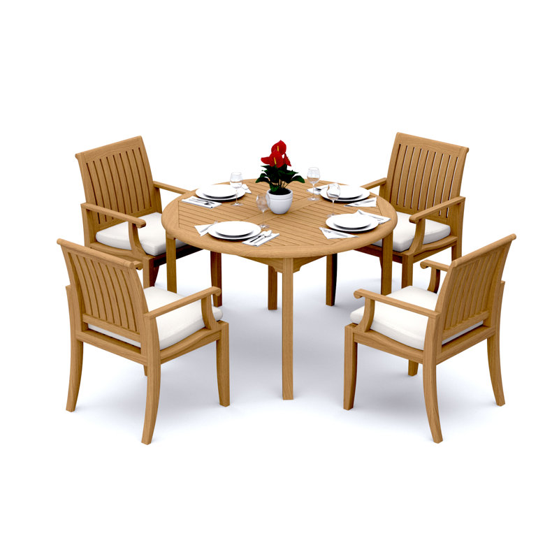 Ensemble repas d'extérieur rond 48 po L Lagos, 4