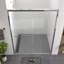 - Cabine de douche coulissante double à largeur réglable de 56 po avec verre trempé de 1/4 po (6 mm) et rouille pour quincaillerie de porte en verre transparent