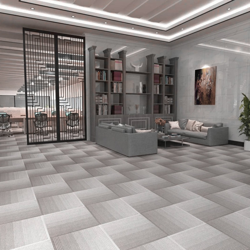 50cm W x 50cm L Textured Cut And Loop Mounting / Installation Required Polypropylene Plastic Carpet Tile
