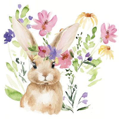Aquarelle, jardin printanier II