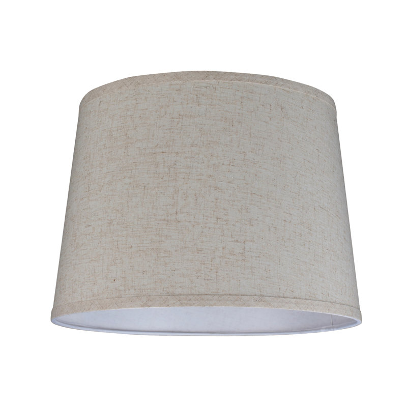 Abat-jour tambour en lin (araignée), Beige, H 10 po x l 14 po x P 14 po