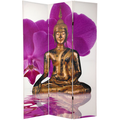 Buddha Art Canvas Folding Room Divider