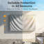 Housse pour téléviseur universelle résistante aux intempéries - protection toutes saisons pour téléviseur à écran plat, matériau résistant à l'eau et respirant avec poche pour télécommande-24757616-24741448
