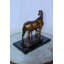Sculpture cheval et poulain en bronze sur base de marbre 14 po x 8 po x H 13 po