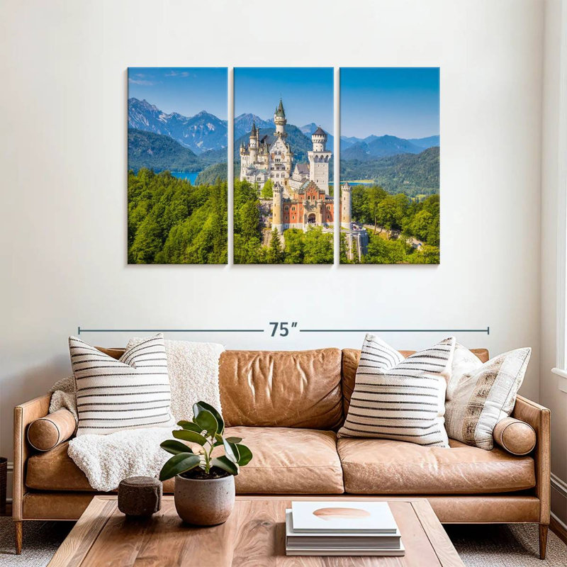 Lilie, château allemand de Neuschwanstein, H 36 po x l 57 po