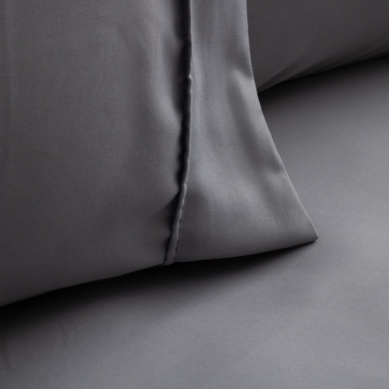 Ensemble de draps en micro-fibre, Ensemble de draps pour grand lit + un drap-housse , gris