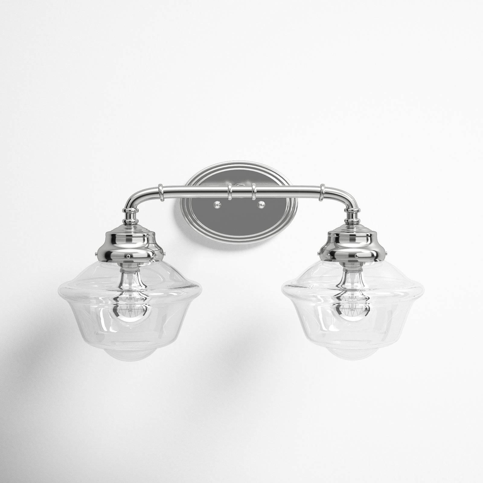 Anderson 2 Light Transparent Dimmable Vanity Light