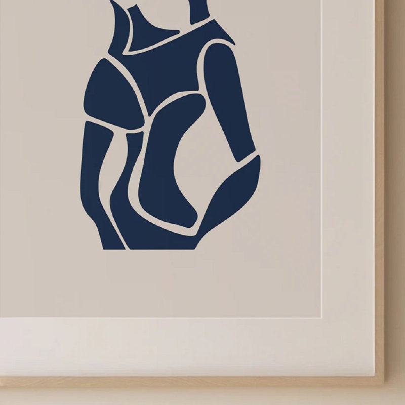 Abstract Bluefigure Print 2, 30cm H x 21cm W