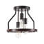 Plafonnier encastré en bois 3 lumières Farmhouse